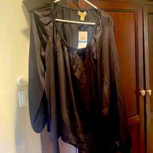 Michael Kors Off Shoulder Shirt - Black - XL - Never Worn